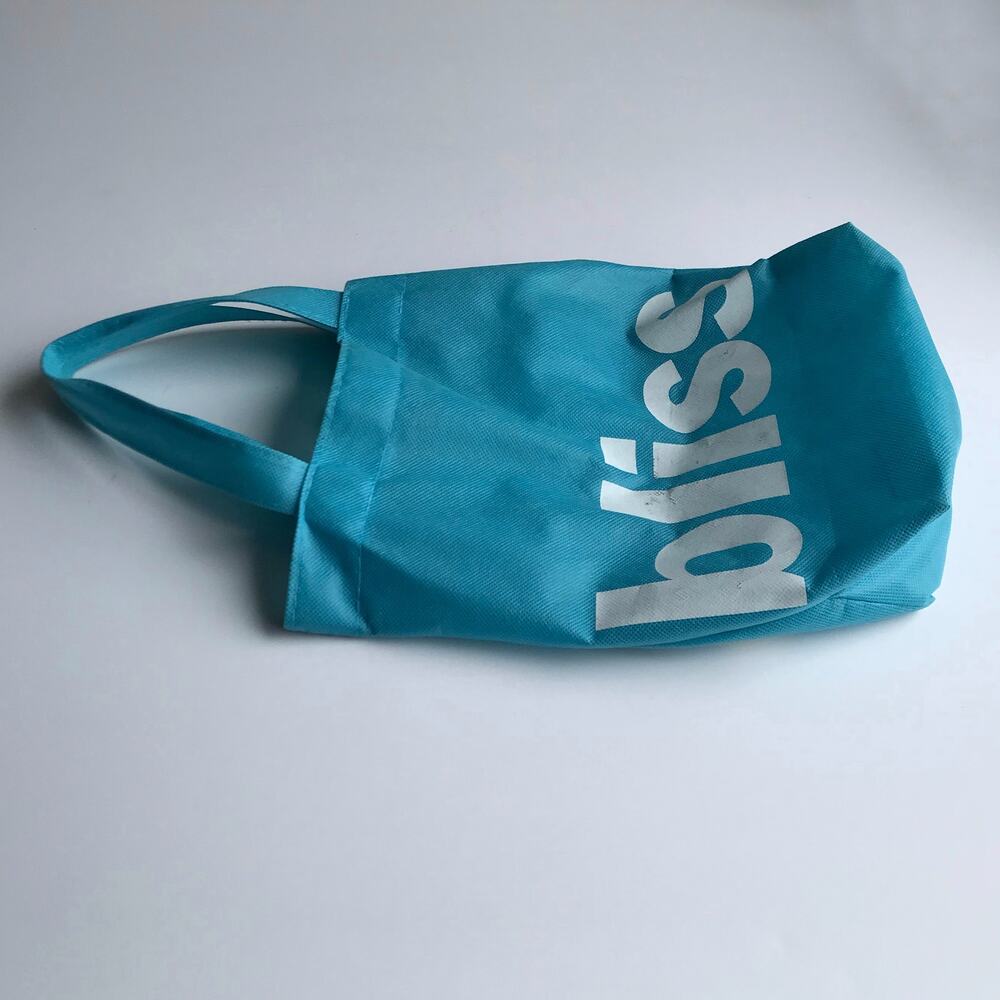 Bliss Logo Screen Printed Reusable Tote Bag North South Shopper Spa Caddy - Picture 5 of 13